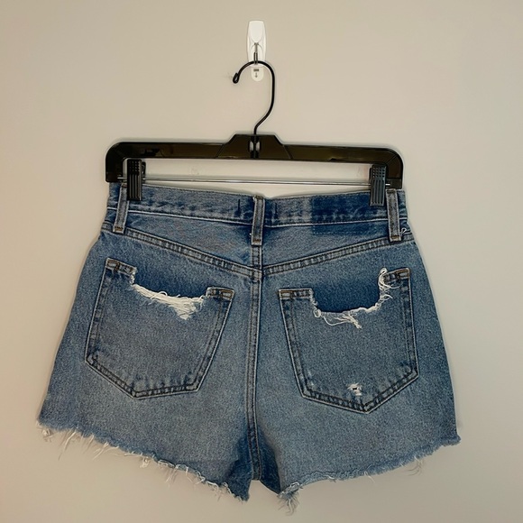 Abercrombie & Fitch Distressed Annie High Rise Jean Short, Blue, Size 26/2, EUC - Picture 4 of 6